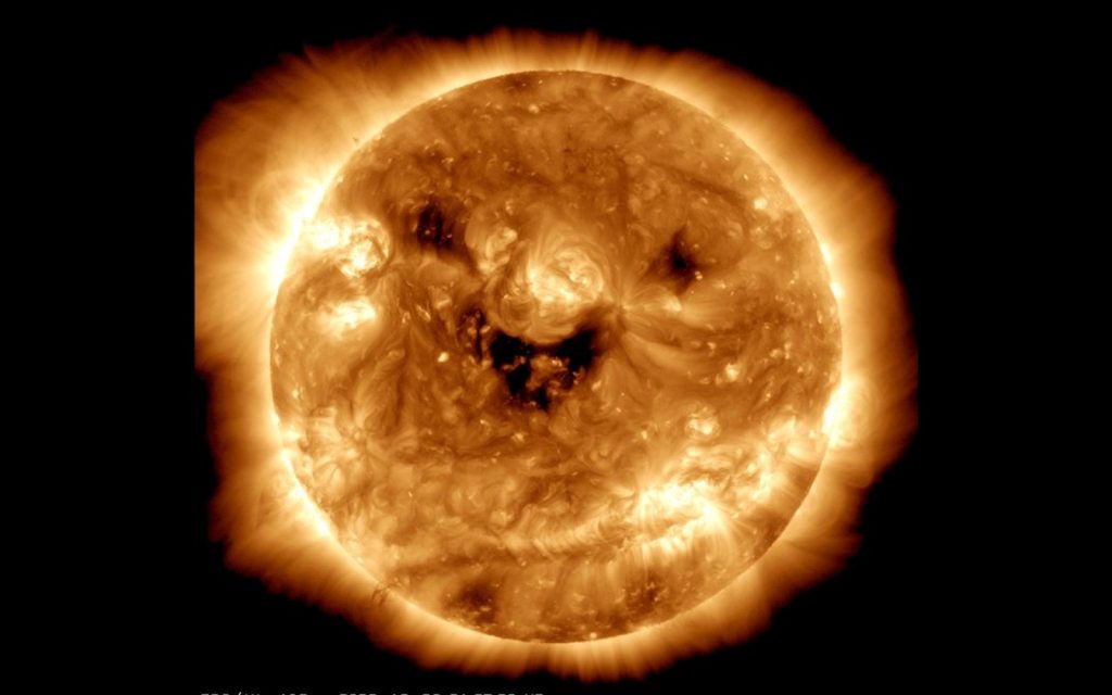 NASA’s Photo voltaic Dynamics Observatory captured an image of the solar ‘smiling’