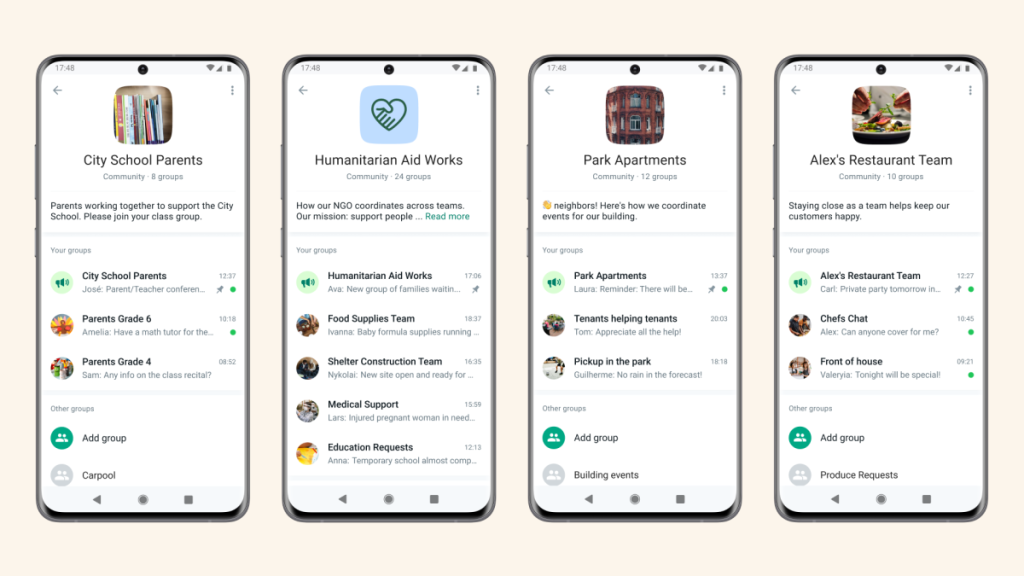 WhatsApp has officially launched its new discussion group feature, Communities • TechCrunch