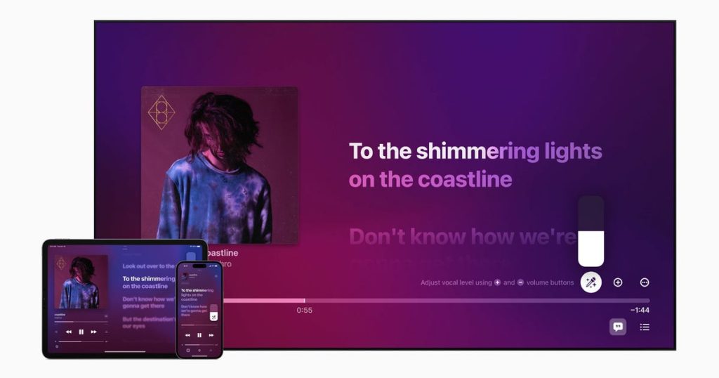 Apple Music Sing subscribers can enjoy karaoke