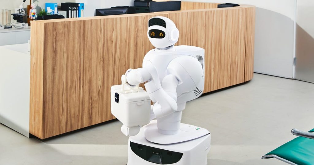 This robot friend can take a picture and bring grandma it